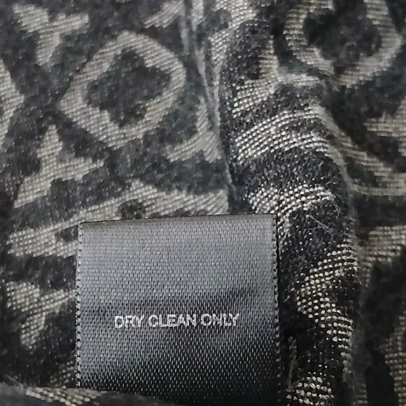 Harolds Vintage Pants 10 Flare Leg Mid Rise Gray Black Mandala Brocade USA Made - Picture 7 of 7